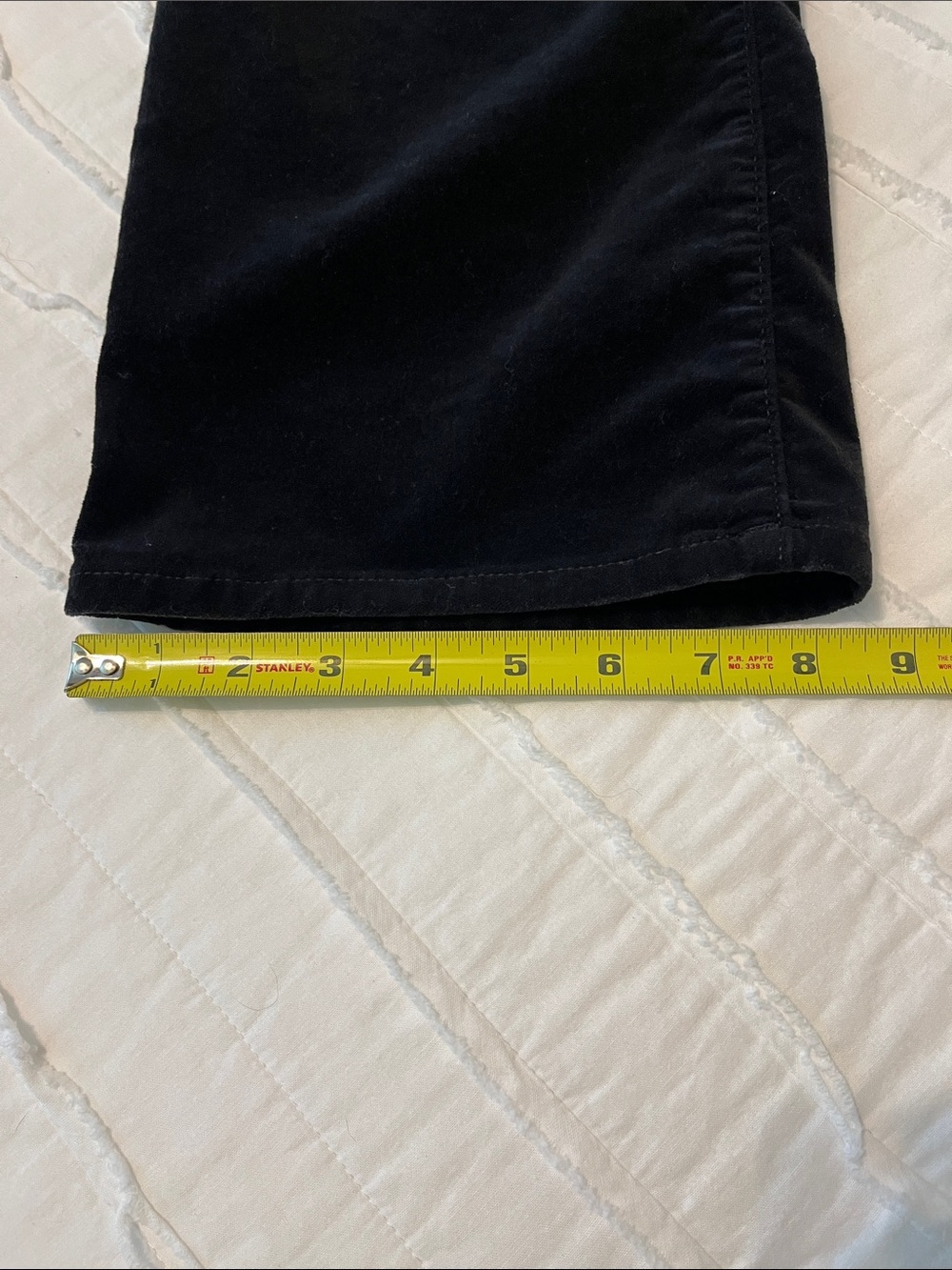 GAP black velvet 5 pocket baby boot jeans/pants size 8 short - Picture 8 of 8